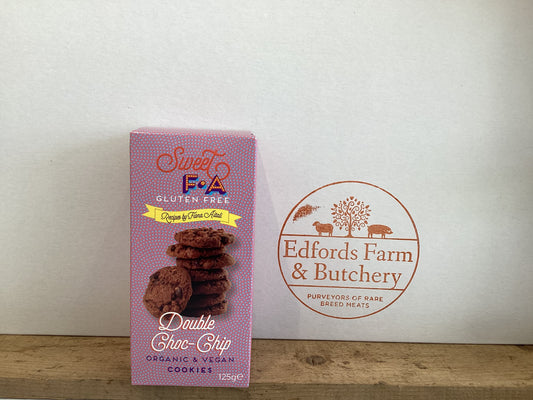 Organic Double Chocolate Chip Biscuits 125g