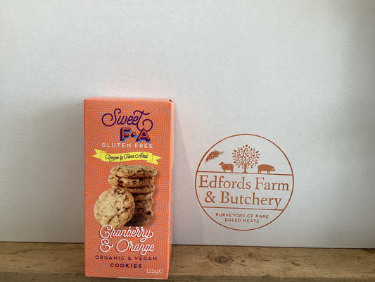 Gluten Free, Organic Cranberry & Orange Biscuits 125g