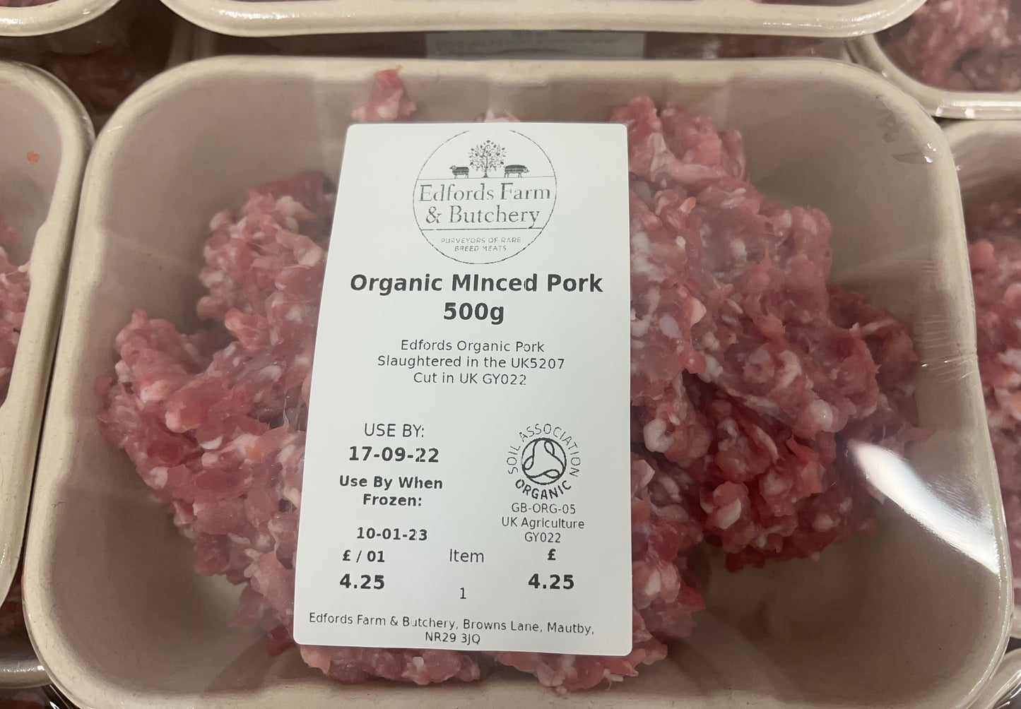 Organic Minced Pork 500g