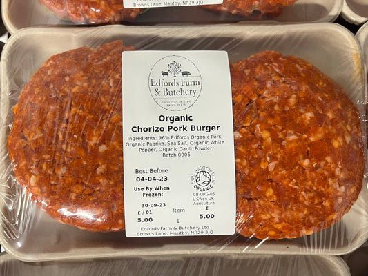 Organic Pork Chorizo Burgers