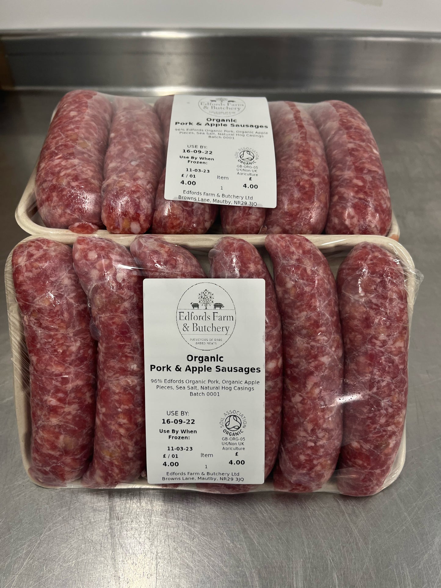 Organic Pork & Apple Sausages
